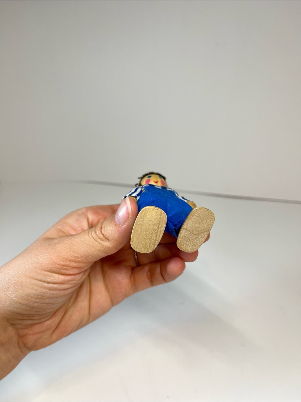 Melissa & Doug Wooden Blue Doll Key House Replacement Figure Toy Boy Overalls - Picture 3 of 9